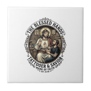 Jesus Tattoo Artist Studio T-Shirt Inspirerend F Tegeltje
