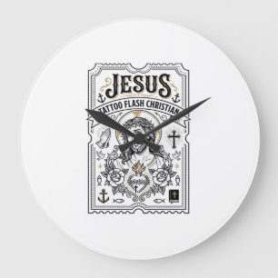 Jesus Tattoo Flash Christelijke Jezus Tattoo Flash Grote Klok