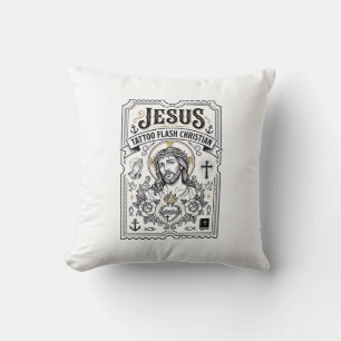 Jesus Tattoo Flash Christelijke Jezus Tattoo Flash Kussen