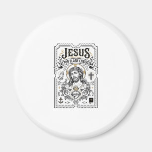 Jesus Tattoo Flash Christelijke Jezus Tattoo Flash Magneet