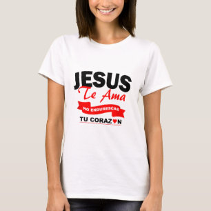 jesus te ama camisas cristianas Christelijk Spaans T-shirt