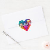 Jesus Techno Heart Hart Sticker (Envelop)