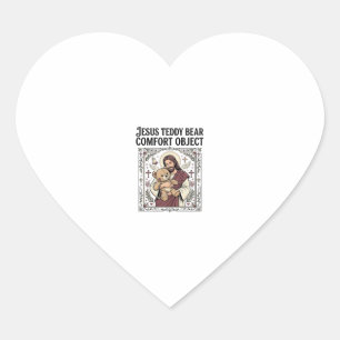 Jesus Teddybeer Troostobject Jesus Teddybeer C Hart Sticker