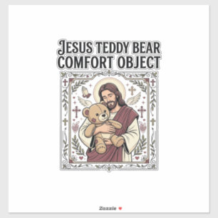Jesus Teddybeer Troostobject Jesus Teddybeer C Sticker