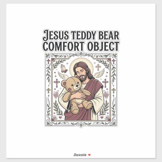 Jesus Teddybeer Troostobject Jesus Teddybeer C Sticker (Vel)