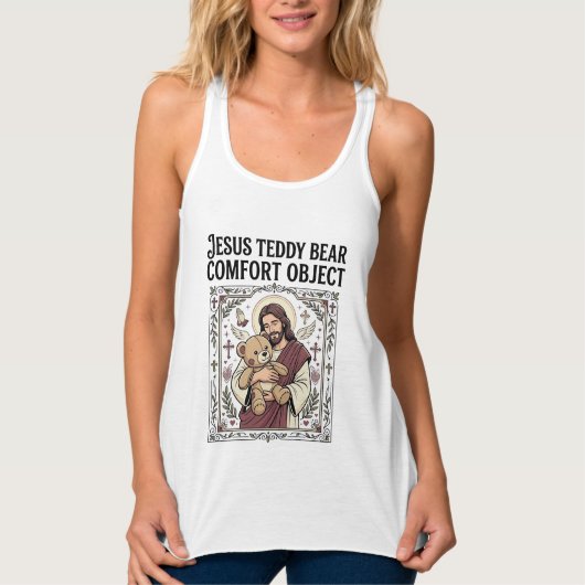 Jesus Teddybeer Troostobject Jesus Teddybeer C Tanktop (Voorkant)