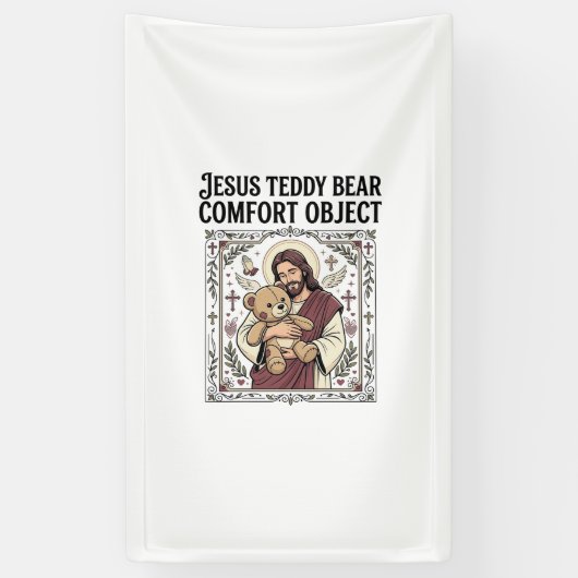 Jesus Teddybeer Troostobject Jezus Teddybeer C Spandoek (Verticaal)