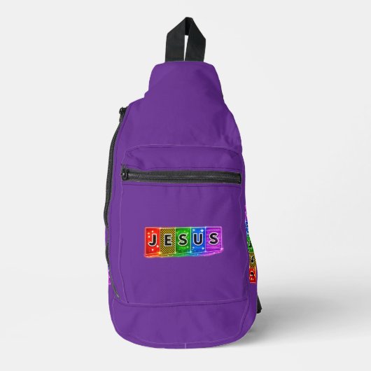 JESUS - tekstblokken Sling Bag (Voorkant)