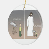 Jesus Telescope Keramisch Ornament (Links)