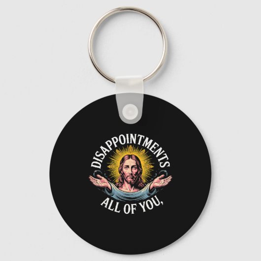 Jesus Teleurgesteld In Allemaal Meme Sleutelhanger (Voorkant)