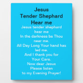 Jesus Tender Shephard hoort me Plaque Fotoplaat (Voorkant)