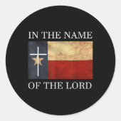 Jesus Texas Christian  Ronde Sticker (Voorkant)