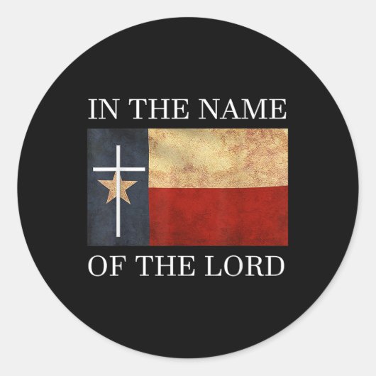 Jesus Texas Christian  Ronde Sticker (Voorkant)