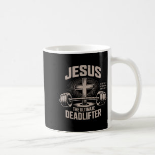 Jesus The Deadlifter Muscle Kind Funny Christelijk Koffiemok