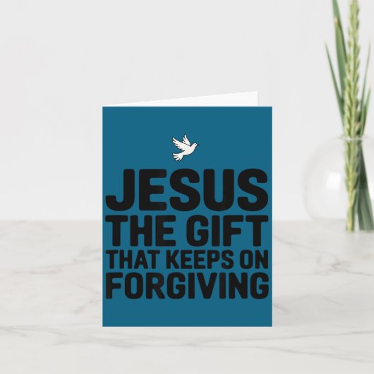 Jesus The Gift That Keeps On Forgiving Christian R Kaart (Voorkant)