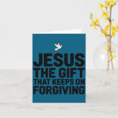 Jesus The Gift That Keeps On Forgiving Christian R Kaart (Gele Bloem)