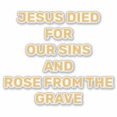 Jesus _The Gospel Message Car Sticker (Voorkant)