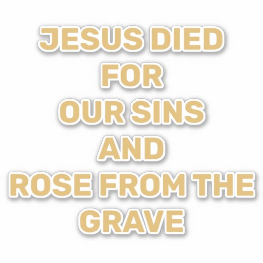 Jesus _The Gospel Message Car Sticker (Voorkant)