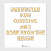 Jesus _The Gospel Message Car Sticker (Vel)