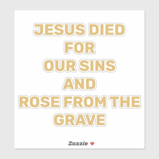 Jesus _The Gospel Message Car Sticker (Vel)