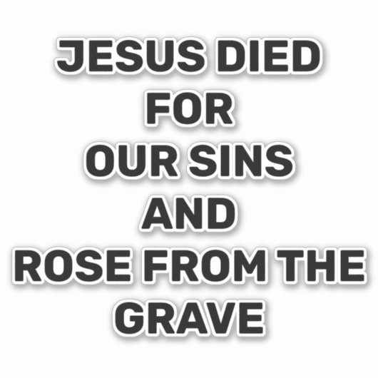 Jesus _The Gospel Message Car Sticker (Voorkant)