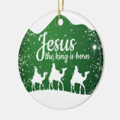 Jesus the King is Born Divine Passage ⛪️ 🎄 Keramisch Ornament (Links)