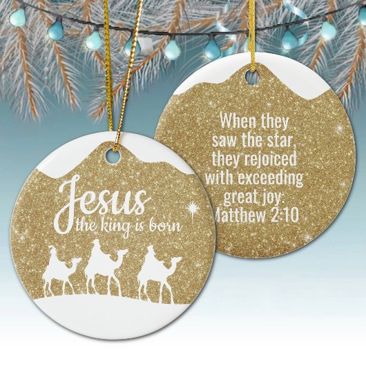 Jesus the King is Born Divine Passage ⛪️ 🎄 Keramisch Ornament