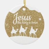 Jesus the King is Born Divine Passage ⛪️ 🎄 Keramisch Ornament (Voorkant)