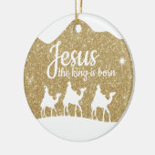 Jesus the King is Born Divine Passage ⛪️ 🎄 Keramisch Ornament (Links)