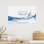 Jesus, The Living Water Poster (Keuken)