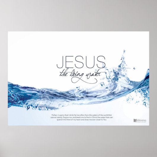 Jesus, The Living Water Poster (Voorkant)