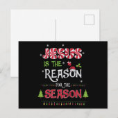 Jesus The Reason The Season Christian Christmas Briefkaart (Voorkant / Achterkant)
