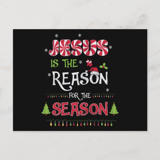 Jesus The Reason The Season Christian Christmas Briefkaart (Voorkant)