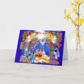 Jesus The Savior Is Born Greeting Card Kaart (Gele Bloem)