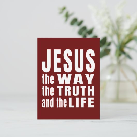 Jesus The Way The Truth and The Life Briefkaart (Staand voorkant)