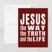 Jesus The Way The Truth and The Life Briefkaart (Voorkant / Achterkant)