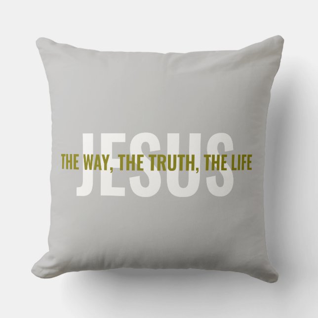 Jesus: The Way, The Truth, And The Life Kussen (Voorkant)