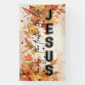 Jesus the Way the Truth the Life Autumn Design Spandoek (Verticaal)