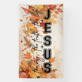 Jesus the Way the Truth the Life Autumn Design Spandoek