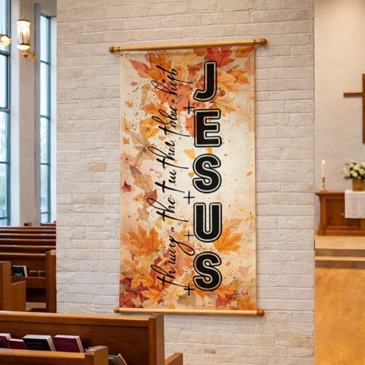 Jesus the Way the Truth the Life Autumn Design Spandoek