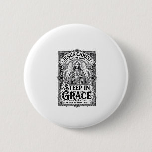 Jesus Thee Liefhebber Grafische T-shirt Christen Ronde Button 5,7 Cm