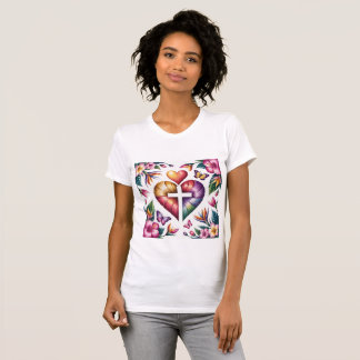 Jesus [Theme] Camiseta Feminina Fé Brasil Presente T-shirt