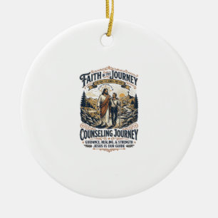 Jesus Therapie Vriendelijk Christelijk Vintage T-s Keramisch Ornament
