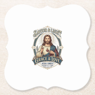 Jesus Thrift Store Vintage Jacht Grafische T-shirt Kartonnen Onderzetters