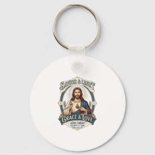 Jesus Thrift Store Vintage Jacht Grafische T-shirt Sleutelhanger