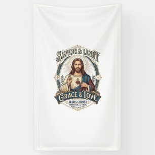 Jesus Thrift Store Vintage Jacht Grafische T-shirt Spandoek