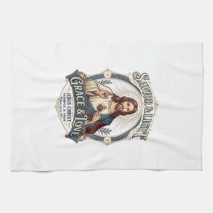 Jesus Thrift Store Vintage Jacht Grafische T-shirt Theedoek