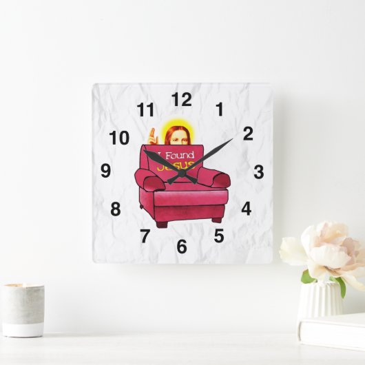 Jesus Time Vierkante Klok (Huis)