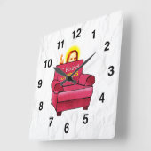 Jesus Time Vierkante Klok (Hoek)