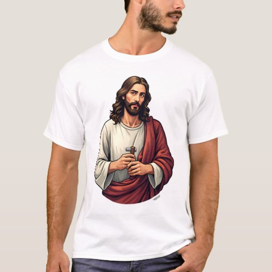 Jesus Timmerman Mark Vintage Gravure T-shirt 2 (Voorkant)